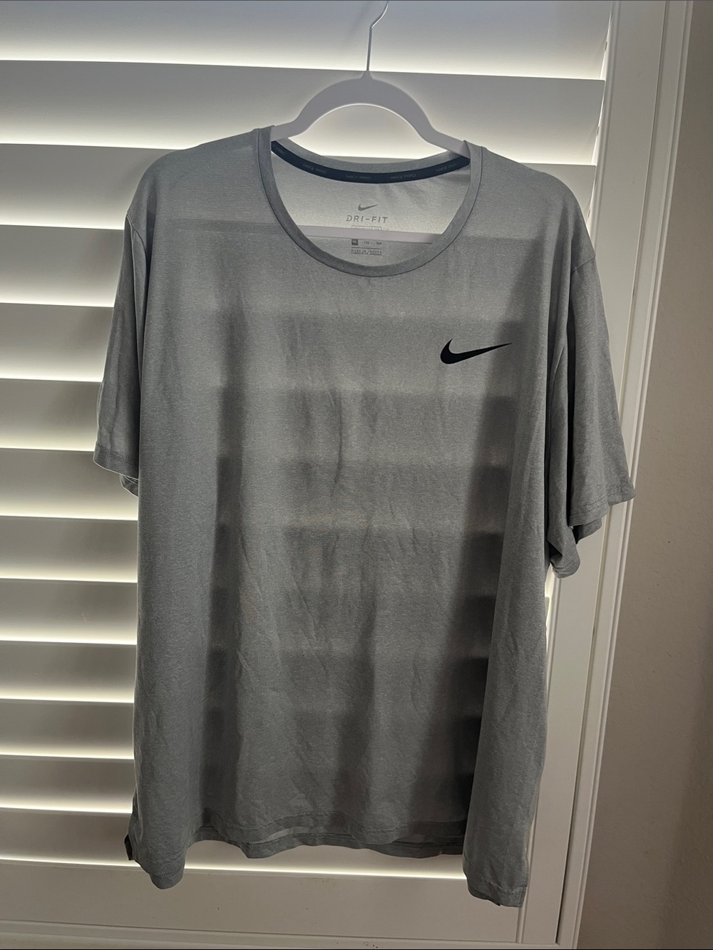 Nike Gray Dri-FIT Short-Sleeve Athletic Tee